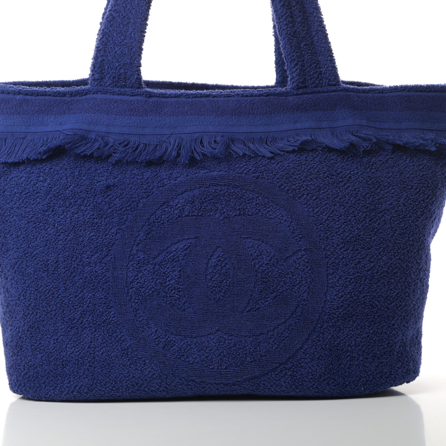Chanel Terry Cotton CC Beach Tote Towel Set Blue 9 of 11