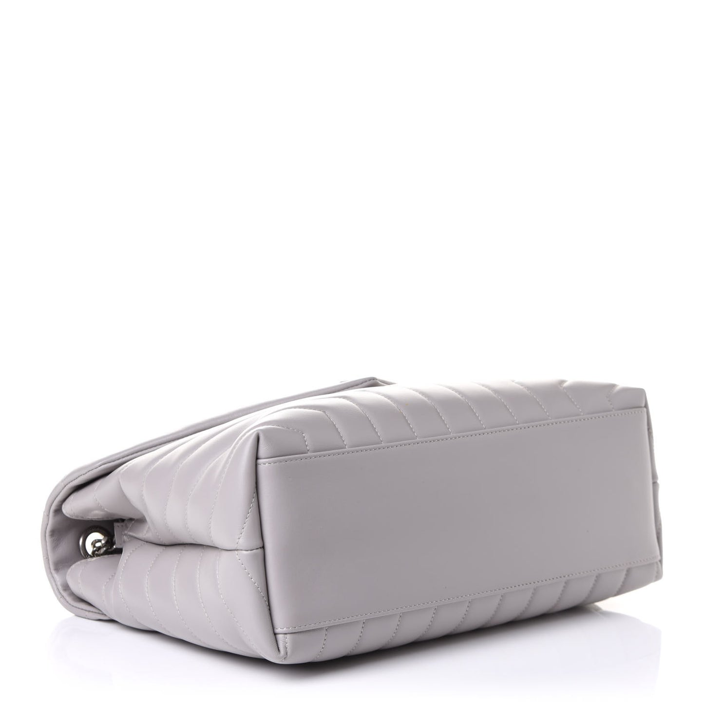 Calfskin Y Quilted Monogram Medium Loulou Chain Satchel Granite