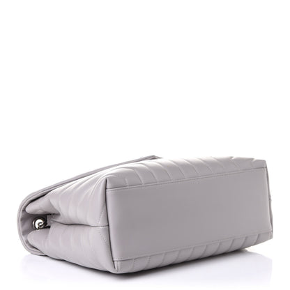 Saint Laurent Calfskin Y Quilted Monogram Medium Loulou Chain Satchel Granite 5 of 11