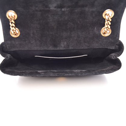 Saint Laurent Suede Tri-Quilt Monogram Medium College Bag Black 5 of 14