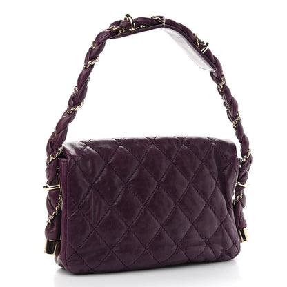 Chanel Distressed Lambskin Small Lady Braid Flap Purple 3 of 9