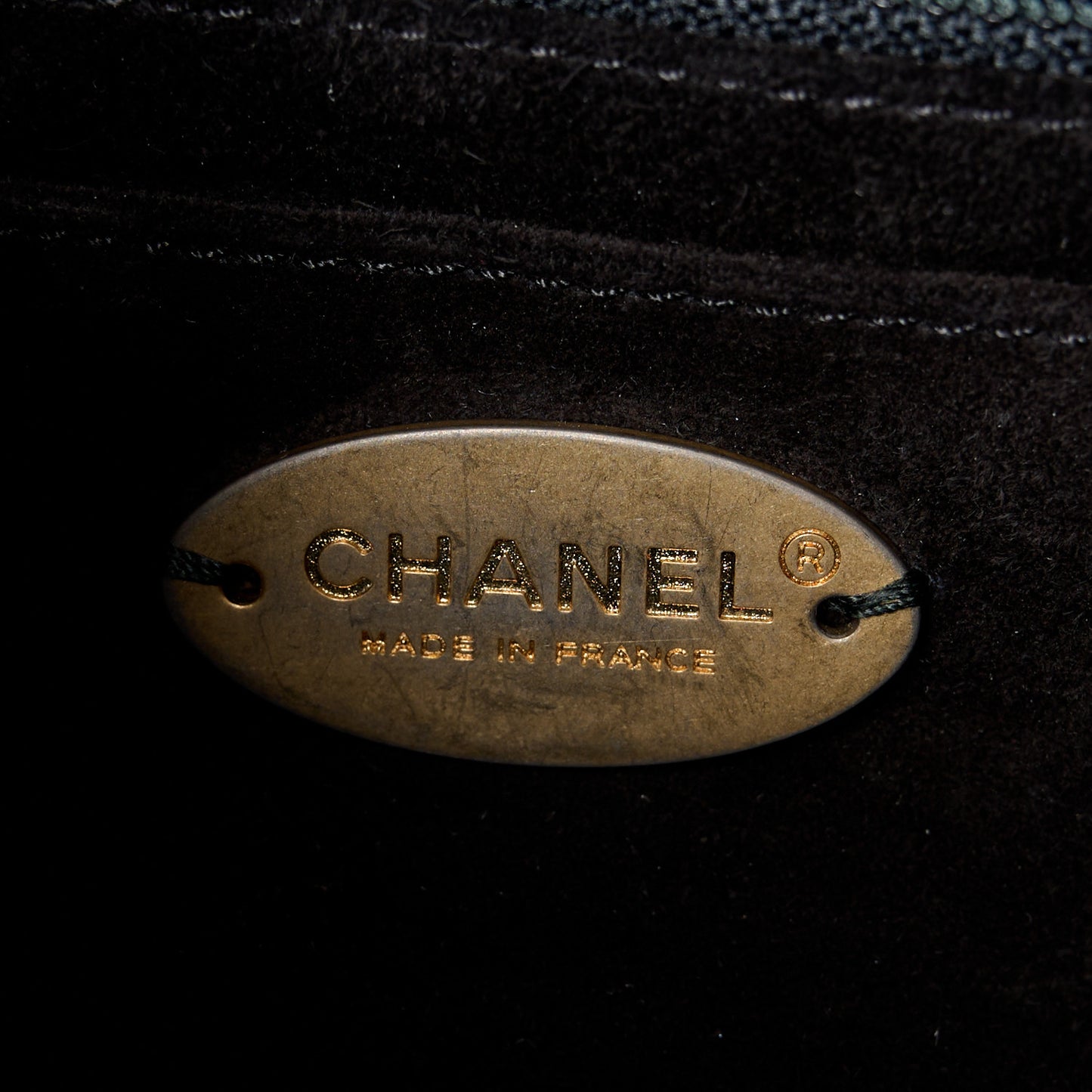 Grained Calfskin Mini Square Classic Pure Flap Black