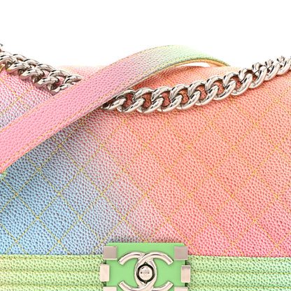 Chanel Caviar Quilted Medium Cuba Rainbow Boy Flap Multicolor 8 of 10