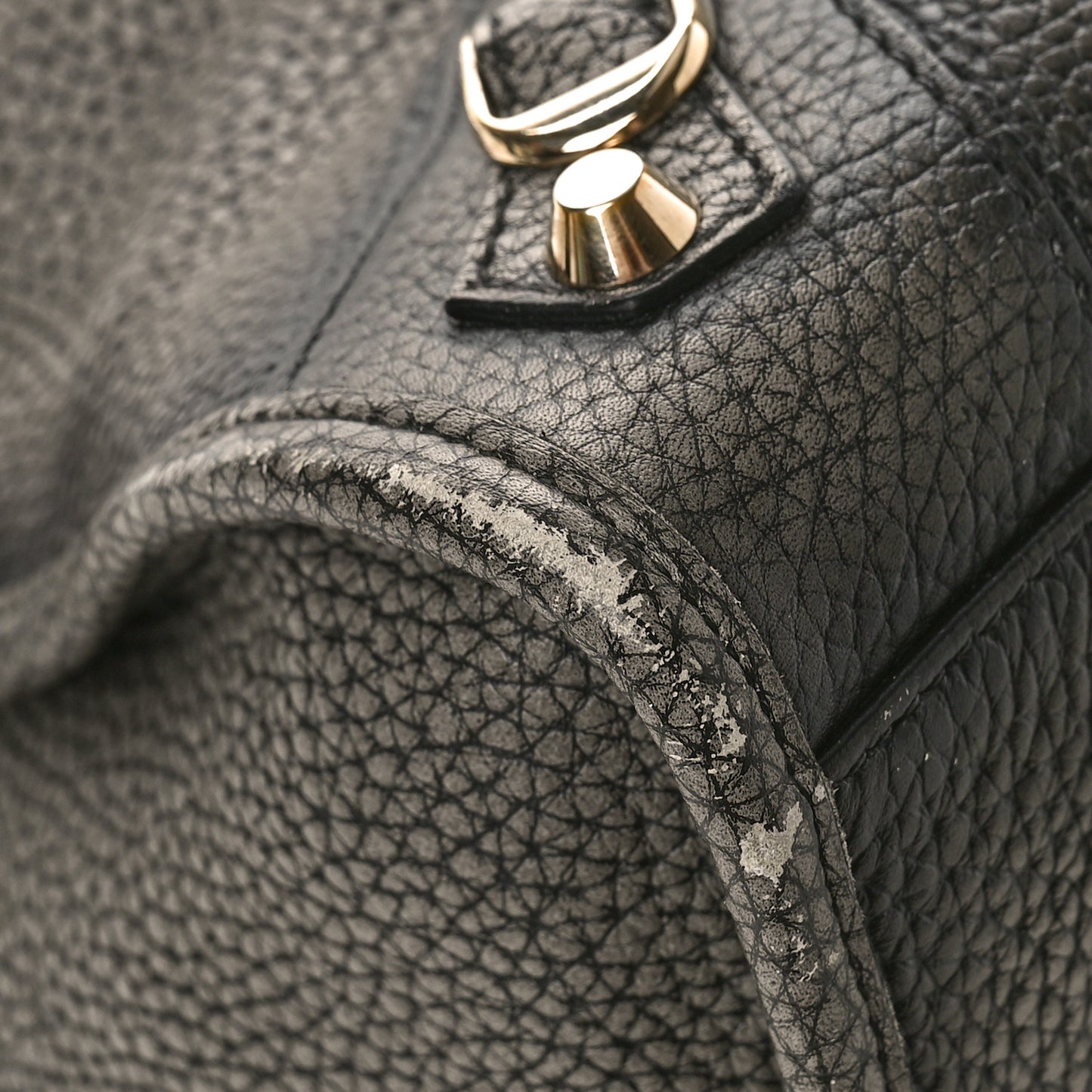 Grained Calfskin Classic Gold Hardware City Ombre Grey Gradient