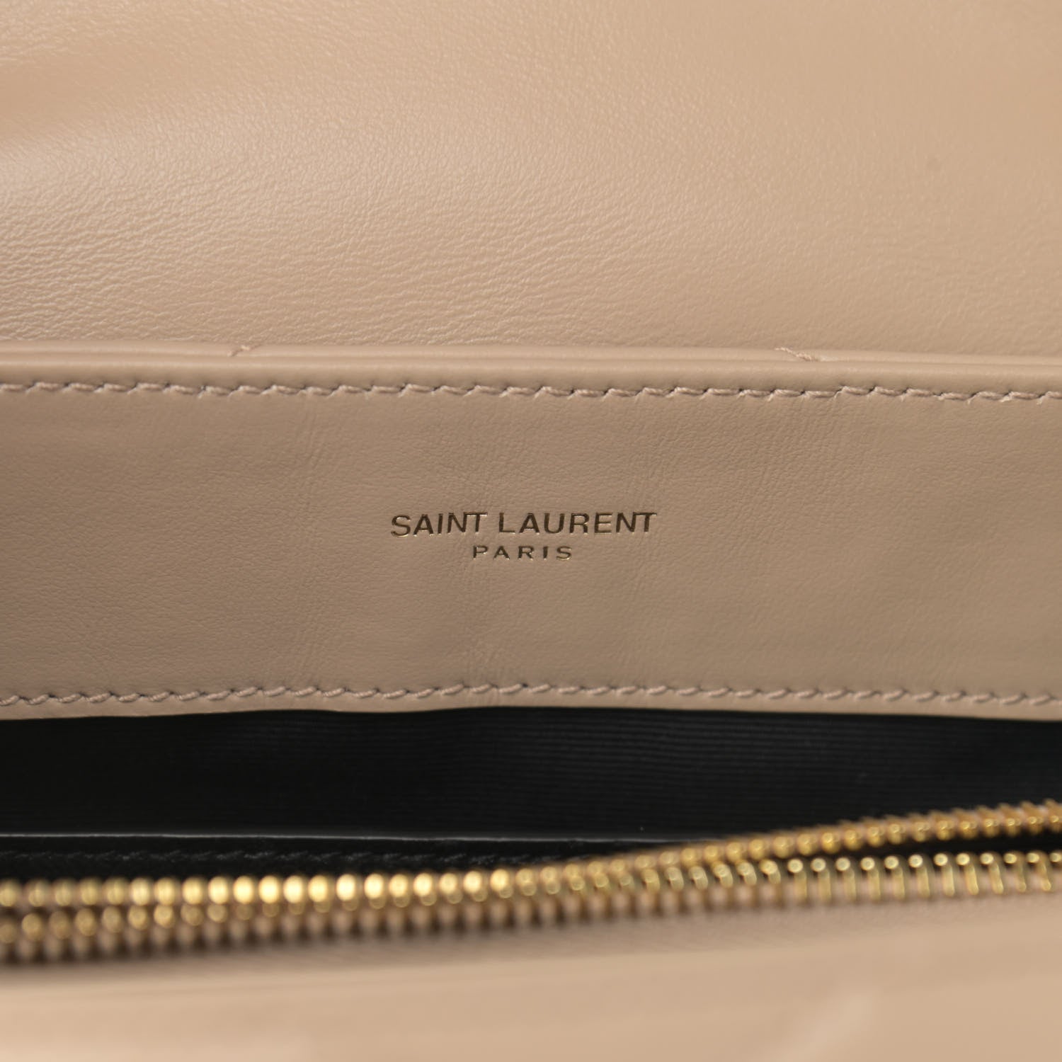 Saint Laurent Calfskin Y Quilted Monogram Small Loulou Chain Satchel Dark Beige 7 of 11