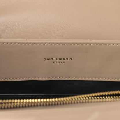 Saint Laurent Calfskin Y Quilted Monogram Small Loulou Chain Satchel Dark Beige 7 of 11