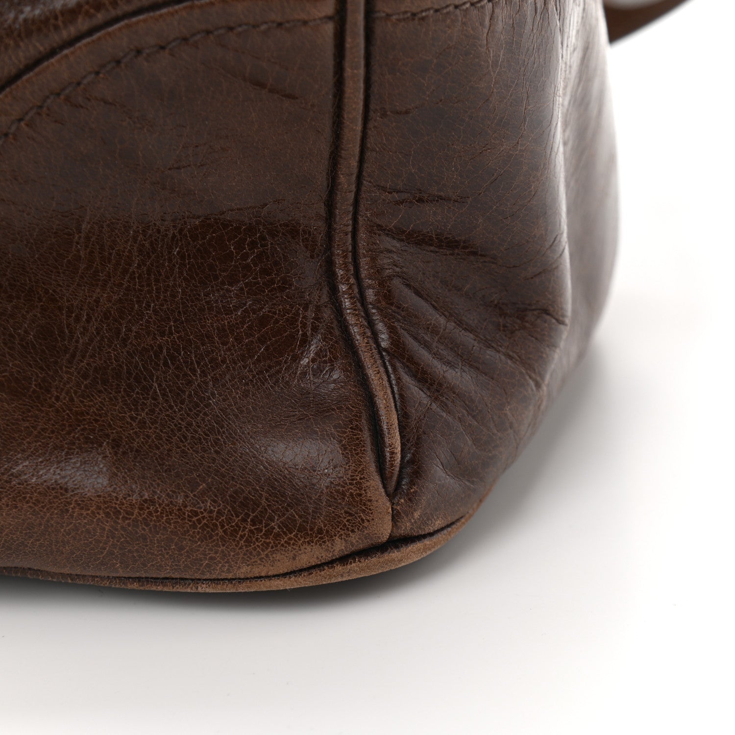 Prada Vitello Shine Shopping Satchel Bruciato 7 of 13