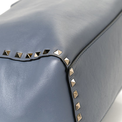 Valentino Garavani Vitello Rockstud Double Handle Tote London Stone 10 of 12