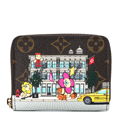 Louis Vuitton Monogram 2022 Christmas Animation New York Soho Zippy Coin Purse Yellow 1 of 11
