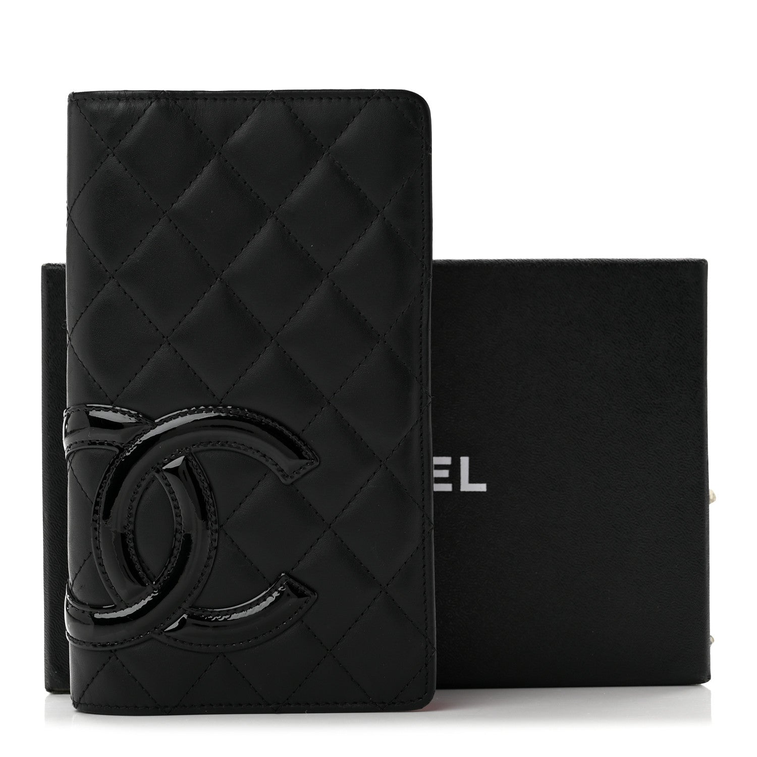 Chanel Calfskin Quilted Cambon Yen Wallet Black 12 of 12