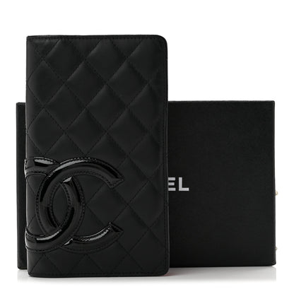 Chanel Calfskin Quilted Cambon Yen Wallet Black 12 of 12