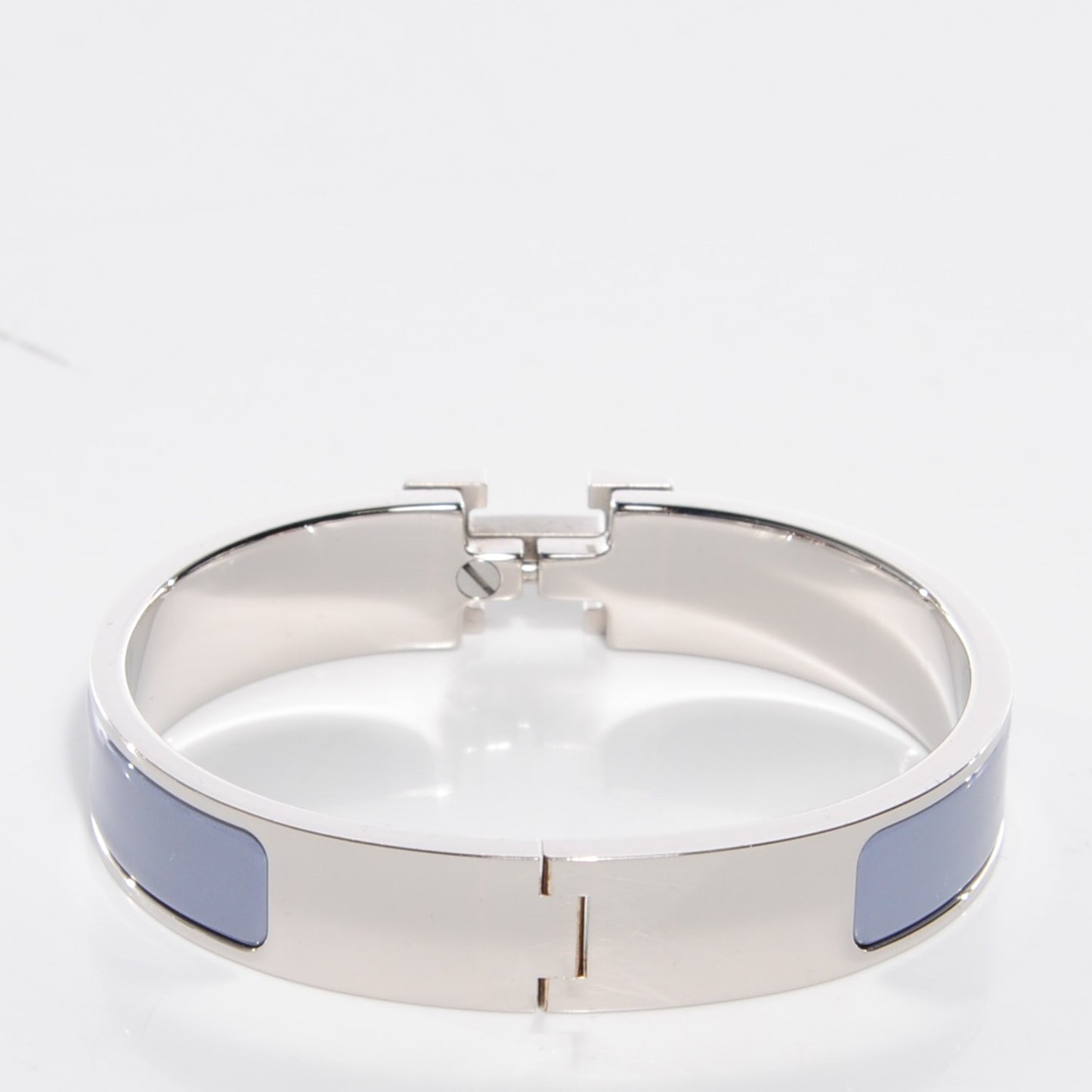 Enamel Narrow Clic Clac H Bracelet PM Bleu Lin