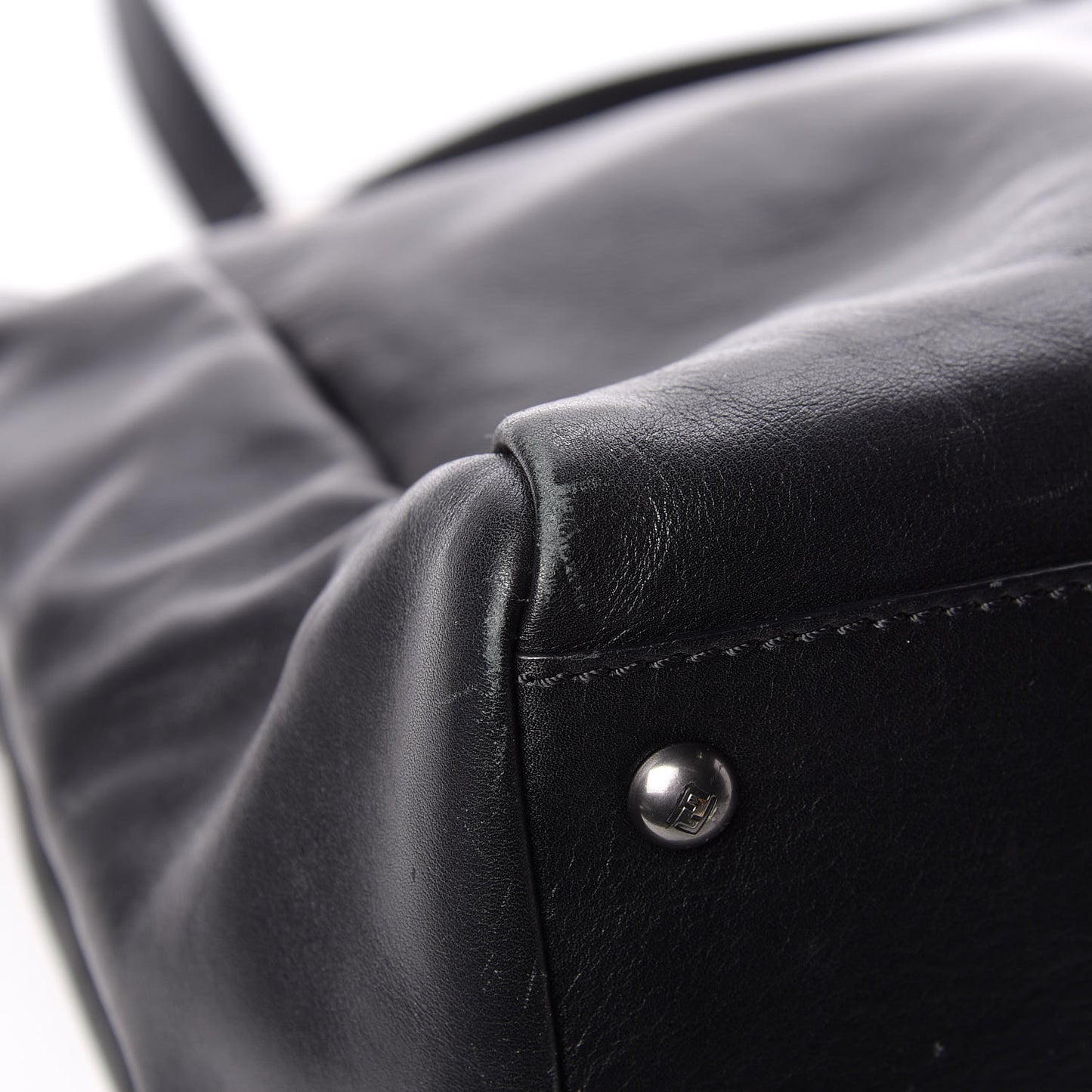 Calfskin Calf Hair Leopard Print Large Peekaboo Iconic Satchel Black