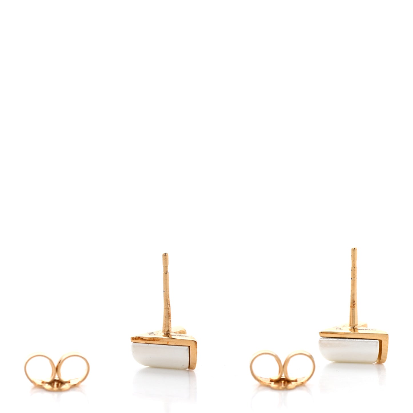 Pearl Essential V Stud Earrings Gold