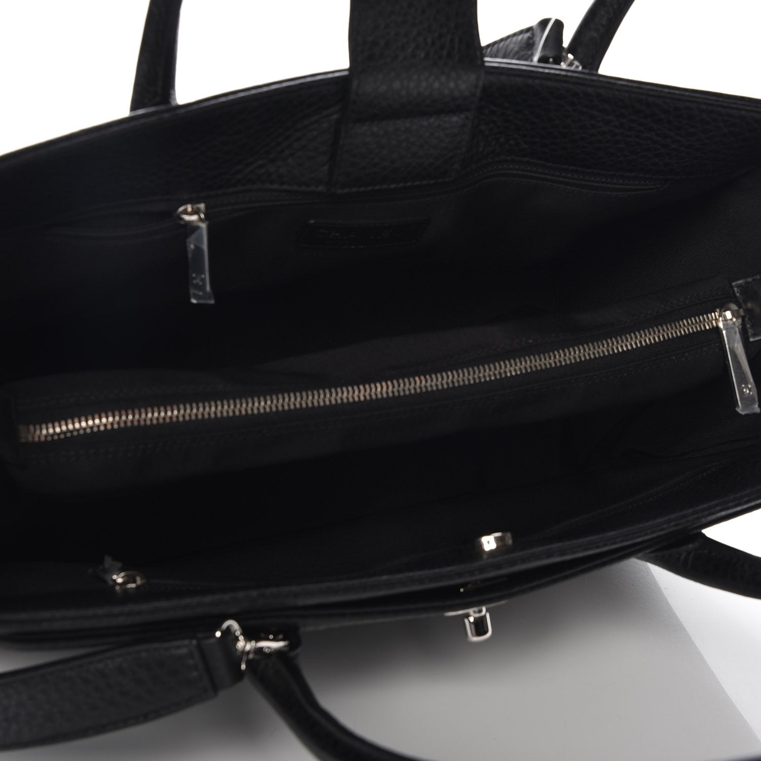 Chanel Deerskin Cerf Executive Shopper Tote Black 6 of 10