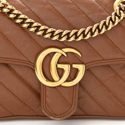 Gucci Azalea Calfskin Matelasse Diagonal Mini GG Marmont Shoulder Bag Cuir 8 of 13