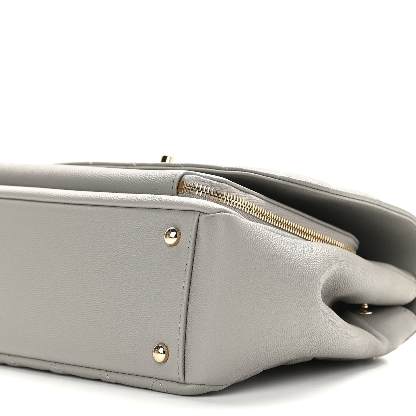 Caviar Quilted Large Business Affinity Flap Grey