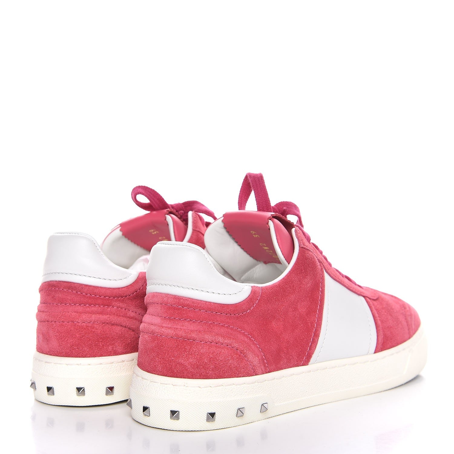 Valentino Garavani Suede Womens Flycrew Sneakers 39 Shadow Pink Optic White 4 of 8