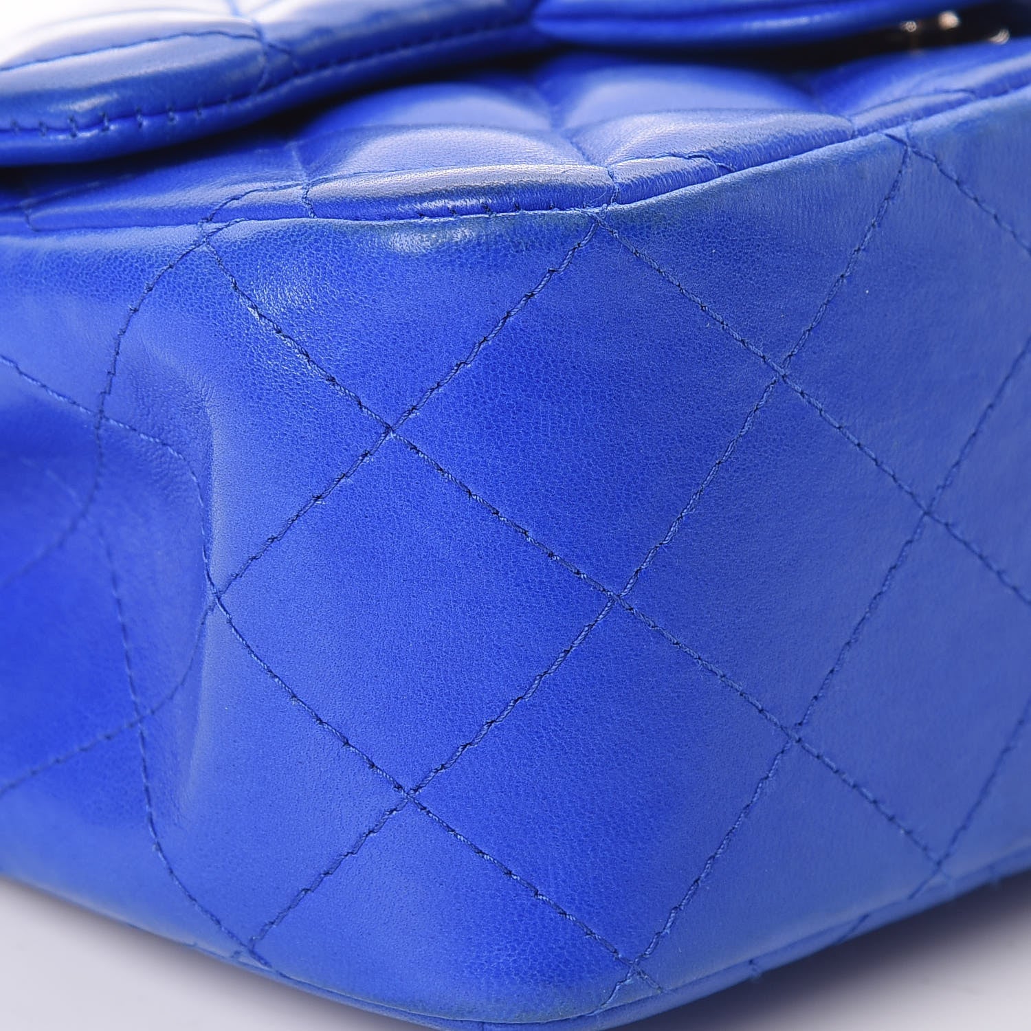 Chanel Lambskin Quilted Mini Square Flap Blue 8 of 9