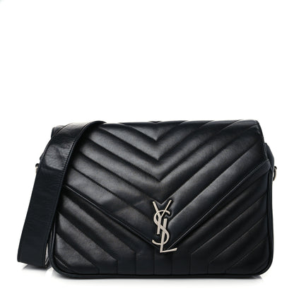 Saint Laurent Calfskin Y Quilted Monogram Loulou Shoulder Bag Black 1 of 12