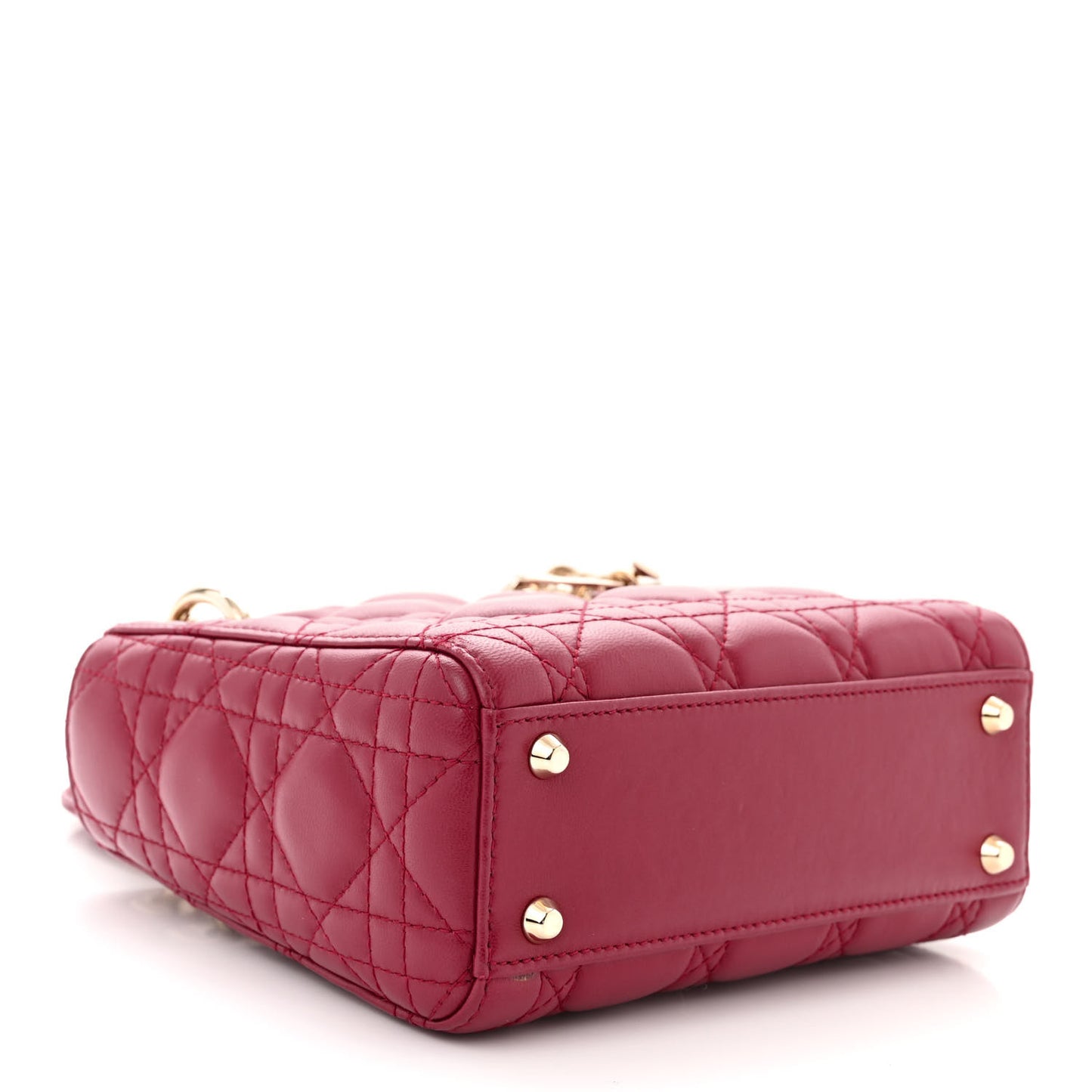 Lambskin Cannage Mini Lady Dior Red