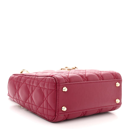 Christian Dior Lambskin Cannage Mini Lady Dior Red 4 of 10