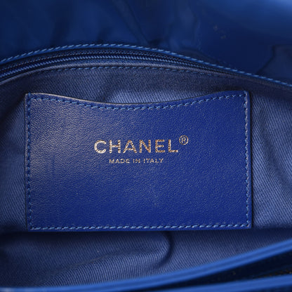 Chanel Patent Quilted Medium Just Mademoiselle Blue Fonce 6 of 10