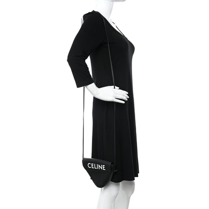 Celine Smooth Calfskin Triangle Crossbody Bag Black 2 of 11