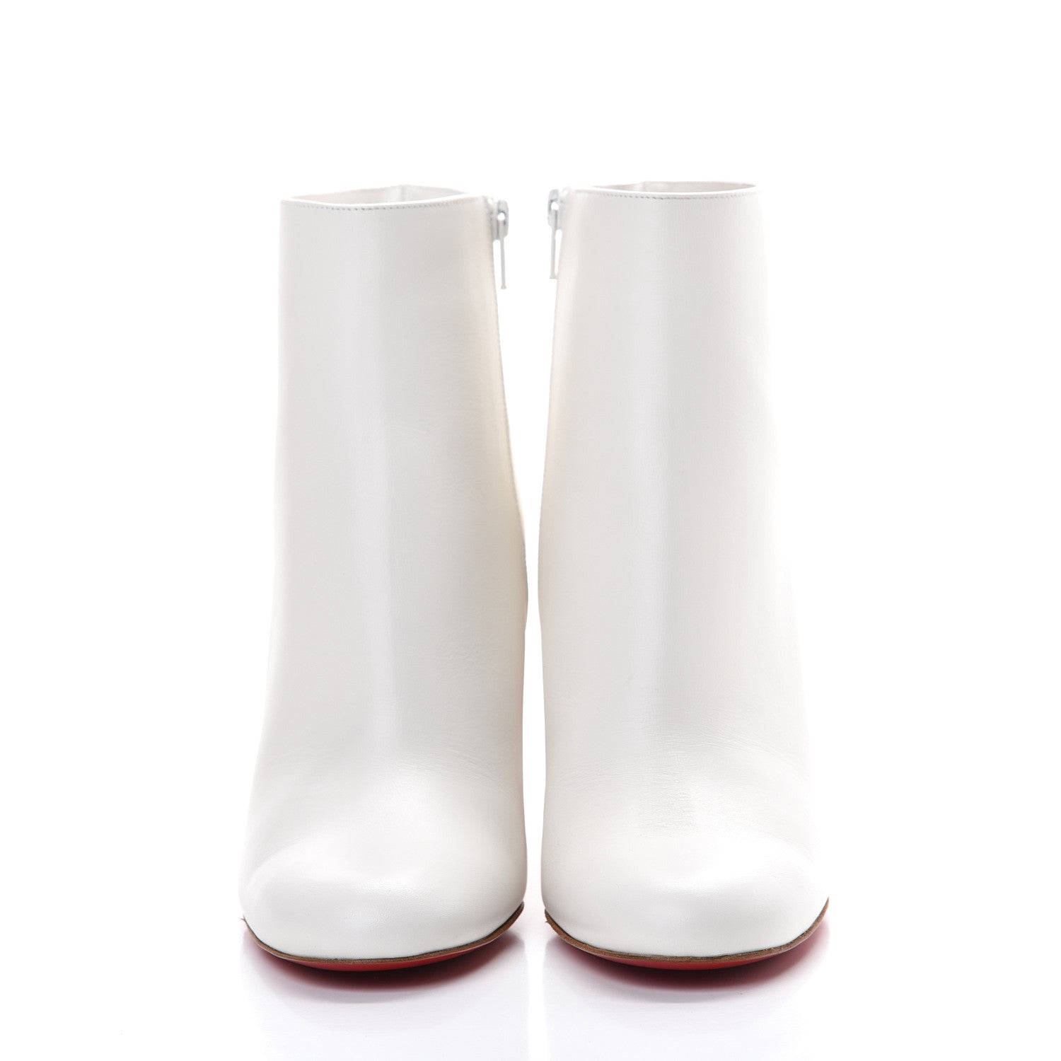 Christian Louboutin Smooth Calfskin Suzi Folk 85 Ankle Boots 40.5 White 2 of 12
