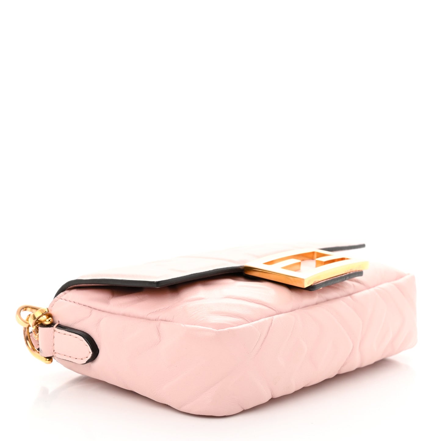 Nappa FF 1974 Embossed Mini Baguette Rosa Quarzo