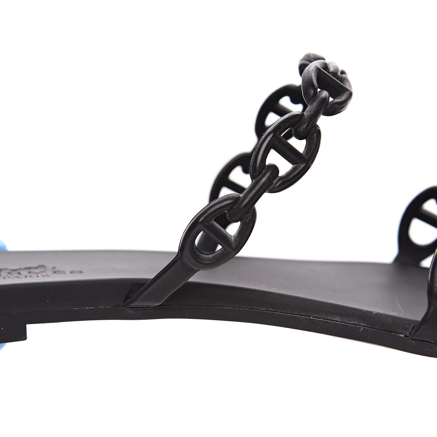 Hermes Rubber Chaine d'Ancre Rivage Sandals 37 Black 9 of 10