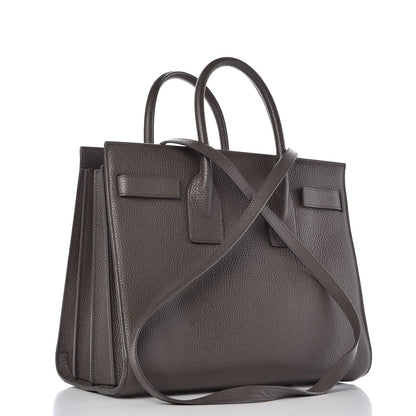 Saint Laurent Grained Calfskin Small Sac De Jour Earth 3 of 13