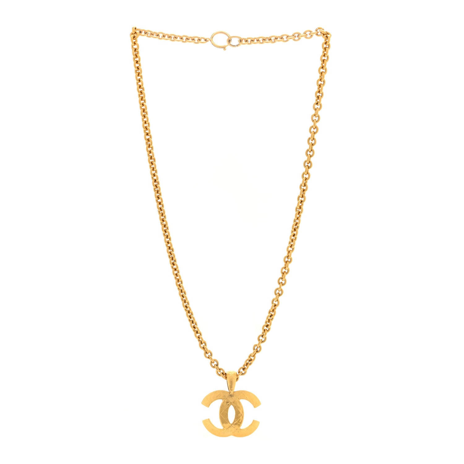 Chanel Quilted CC Long Chain Necklace Gold 3 of 5