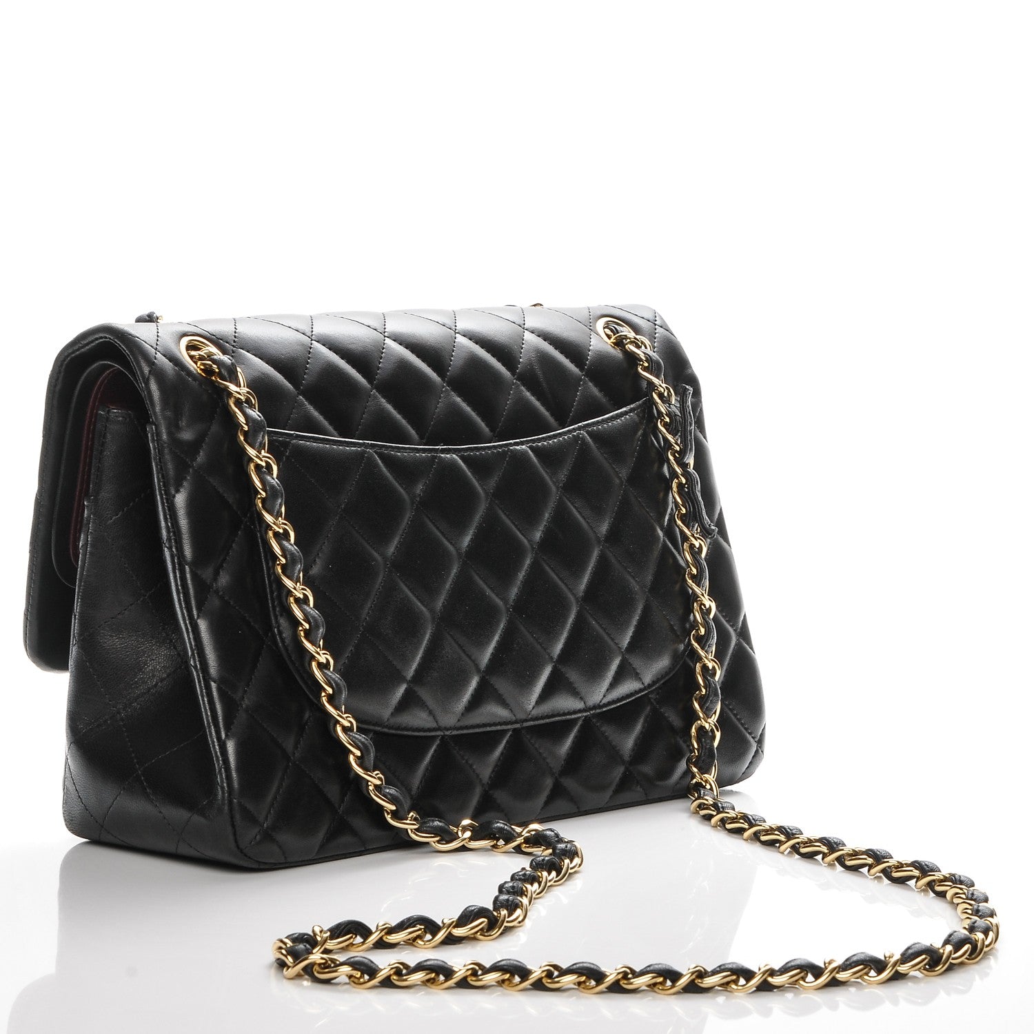 Chanel Lambskin Quilted Jumbo Double Flap Black 3 of 9