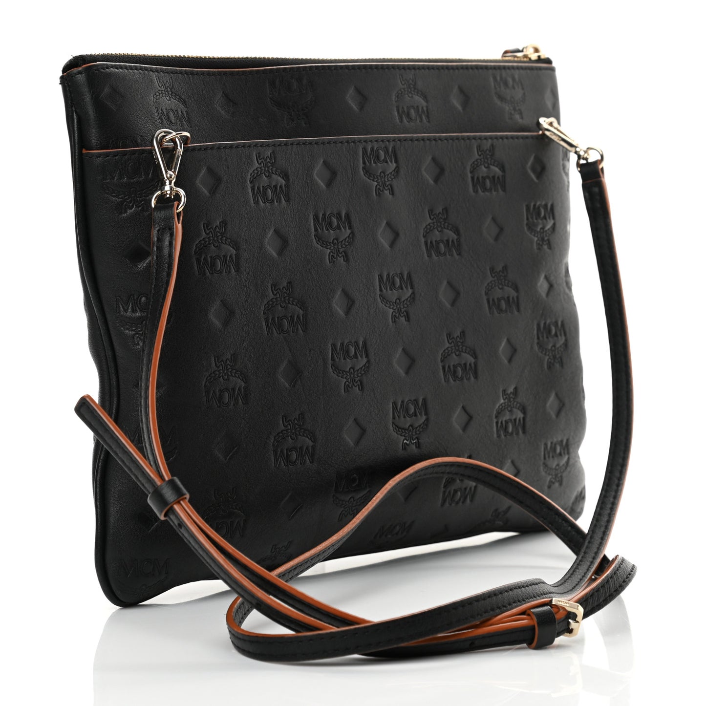 Calfskin Monogram Klara Crossbody Pouch Black