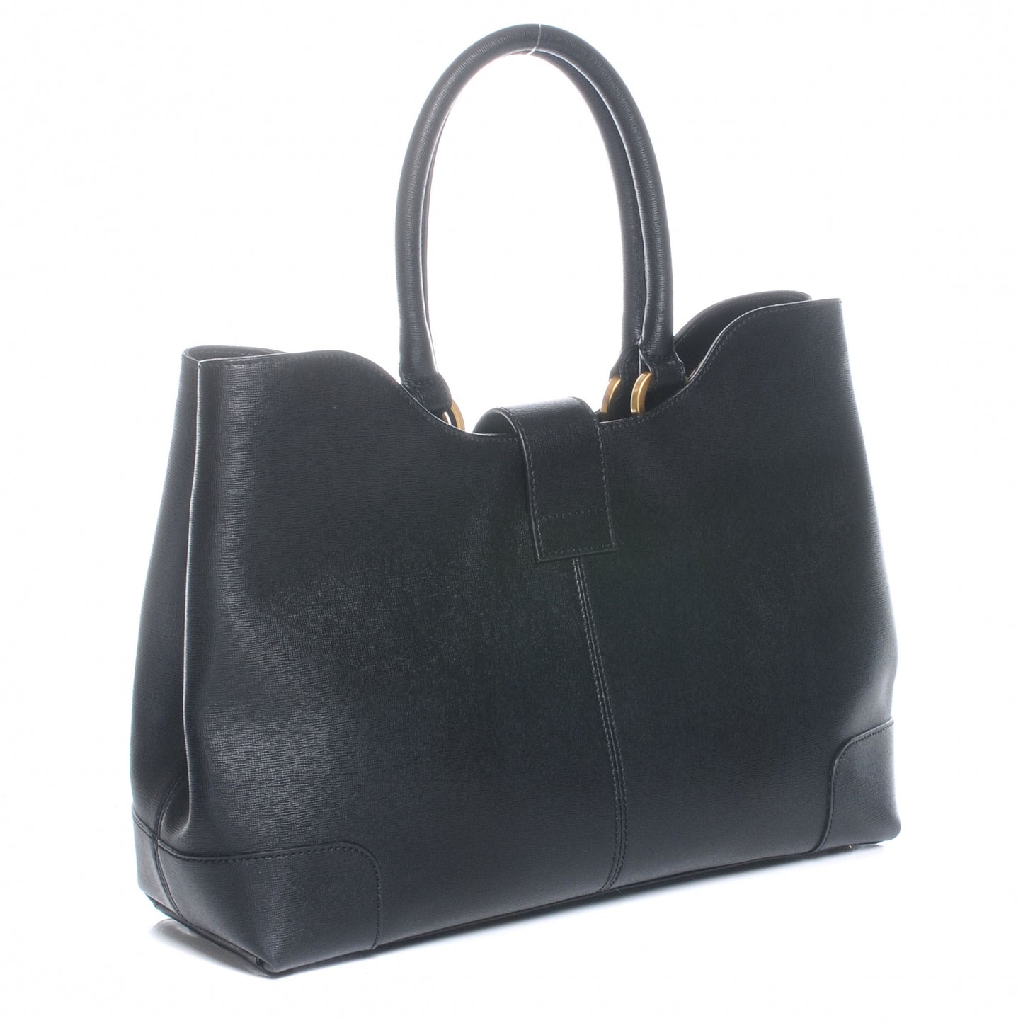 Vitello Elite Chameleon Shopper Tote Black