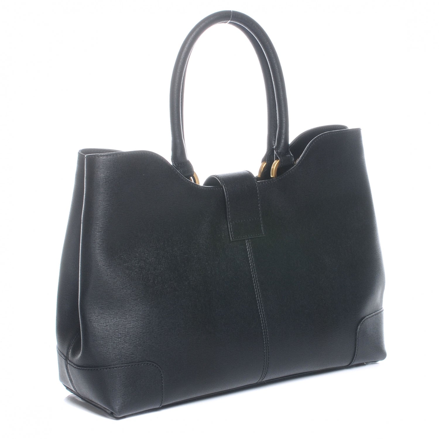 Fendi Vitello Elite Chameleon Shopper Tote Black 3 of 8