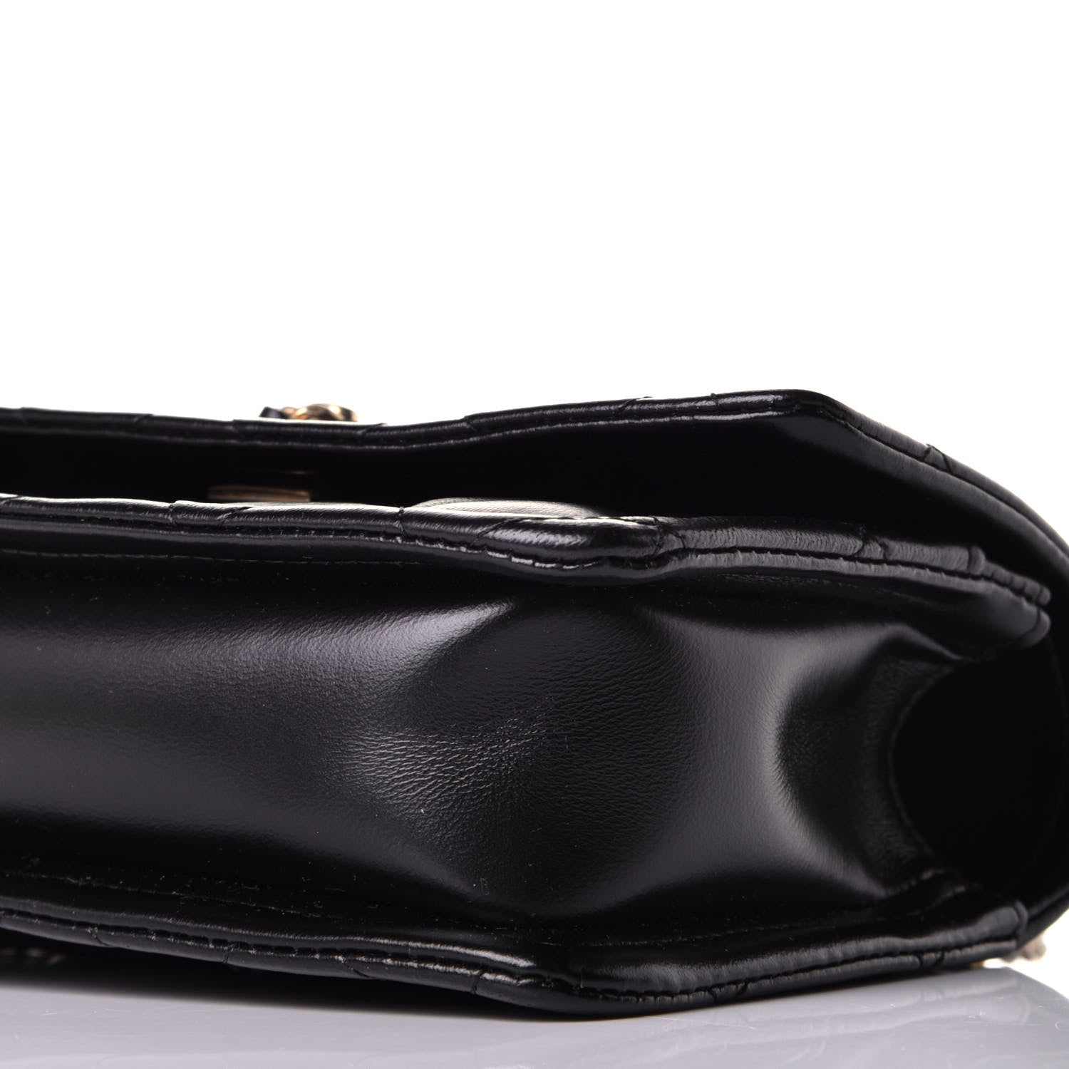 Chanel Shiny Lambskin Quilted Mini Flap Black 9 of 10