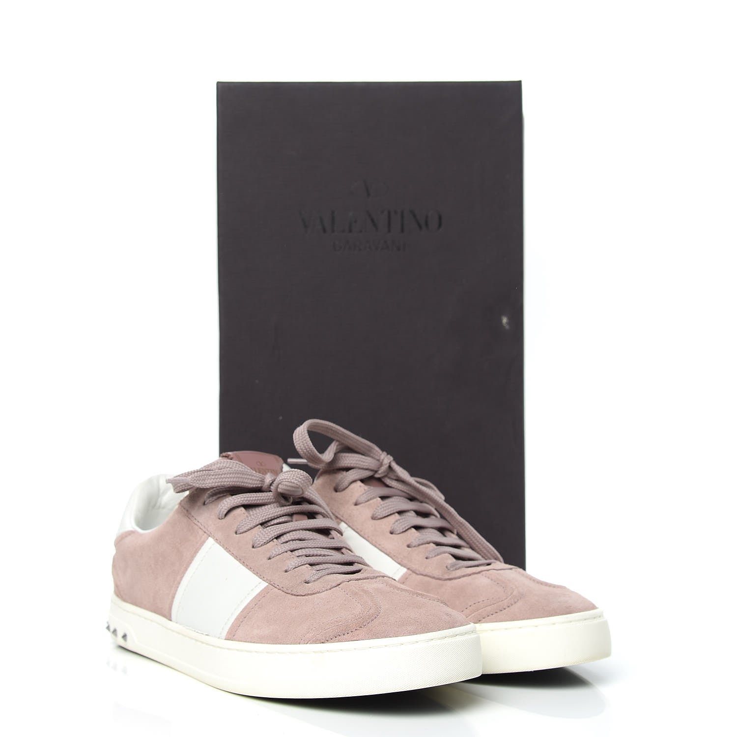 Valentino Garavani Suede Mens Flycrew Sneakers 44 Pink White 11 of 11