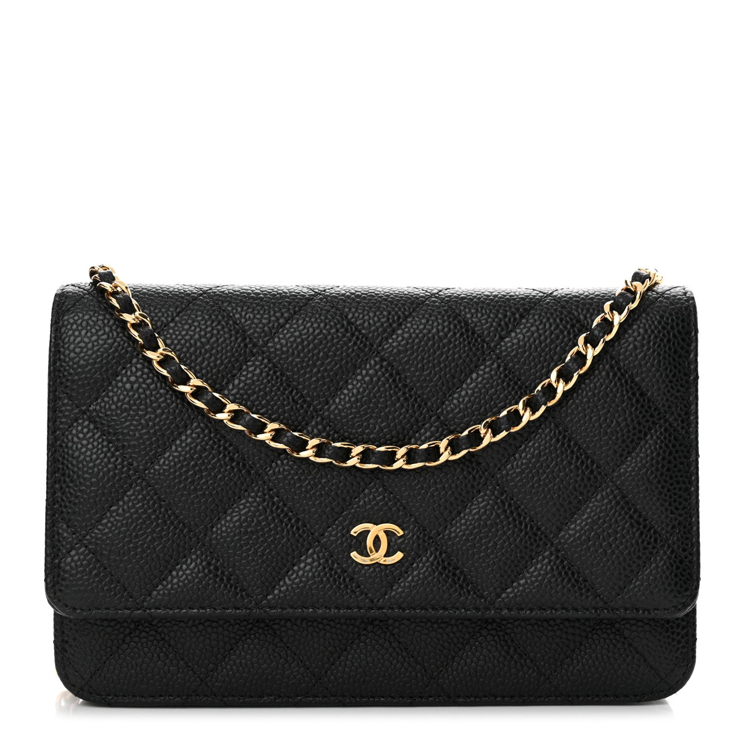 Chanel Caviar Quilted Wallet on Chain WOC Black 1 of 14