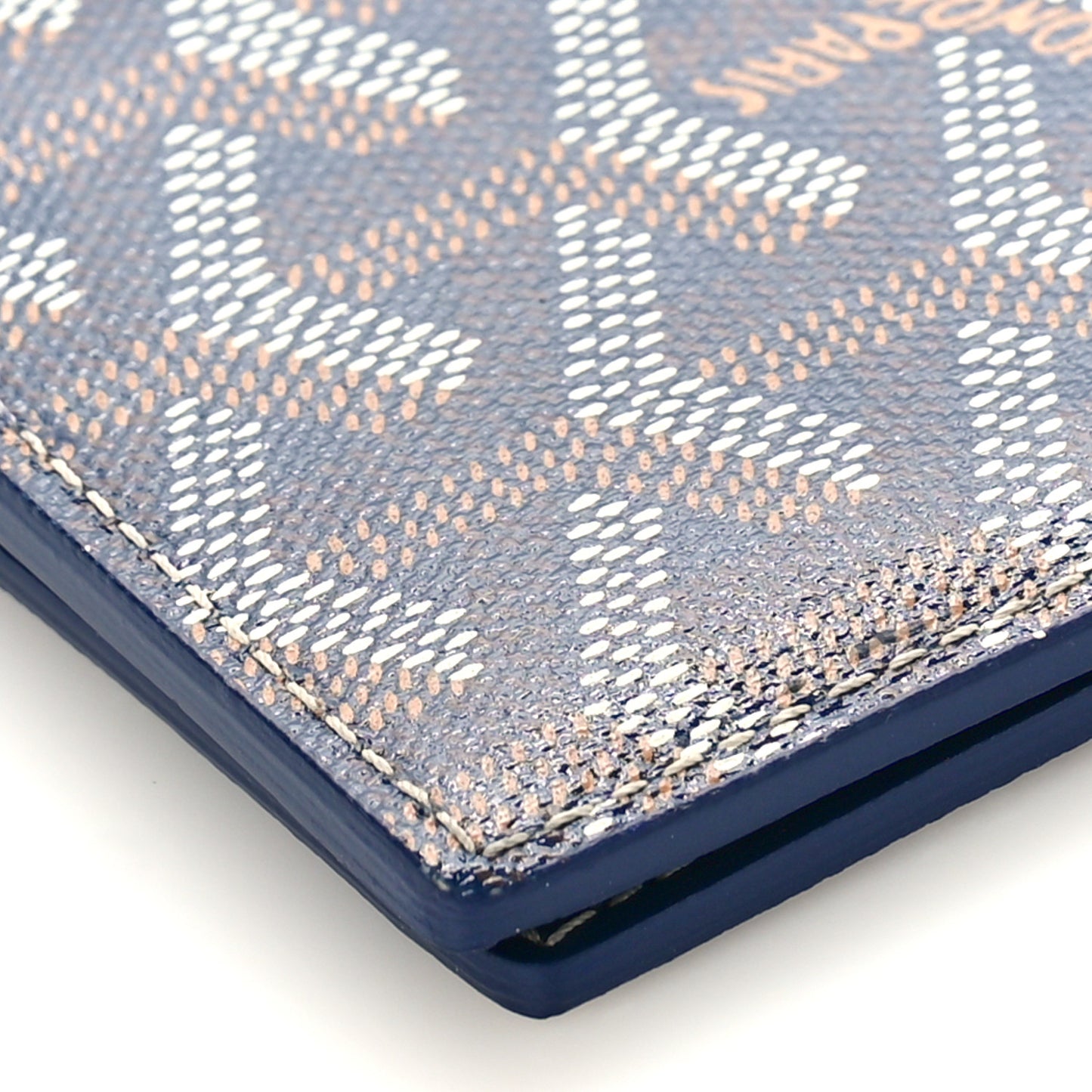 Goyardine Saint Marc Folding Card Case Navy