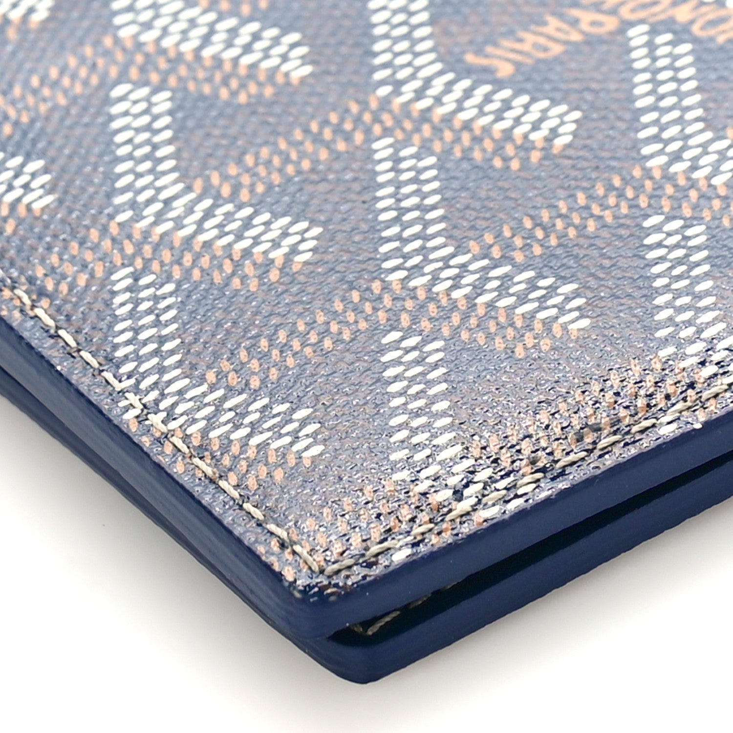 Goyard Goyardine Saint Marc Folding Card Case Navy 8 of 9