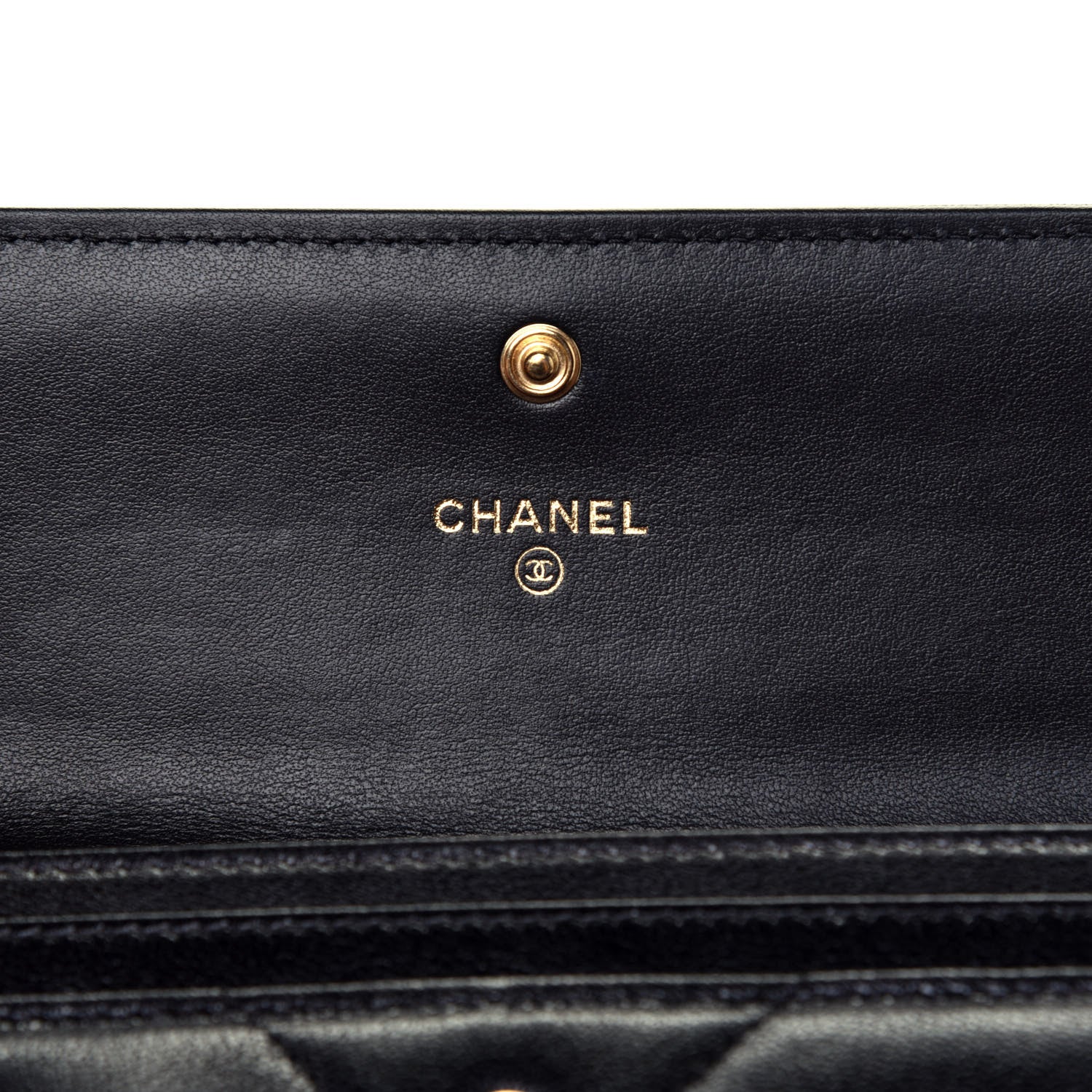 Chanel Shiny Goatskin Quilted Chanel 19 Flap Wallet Black 5 of 8