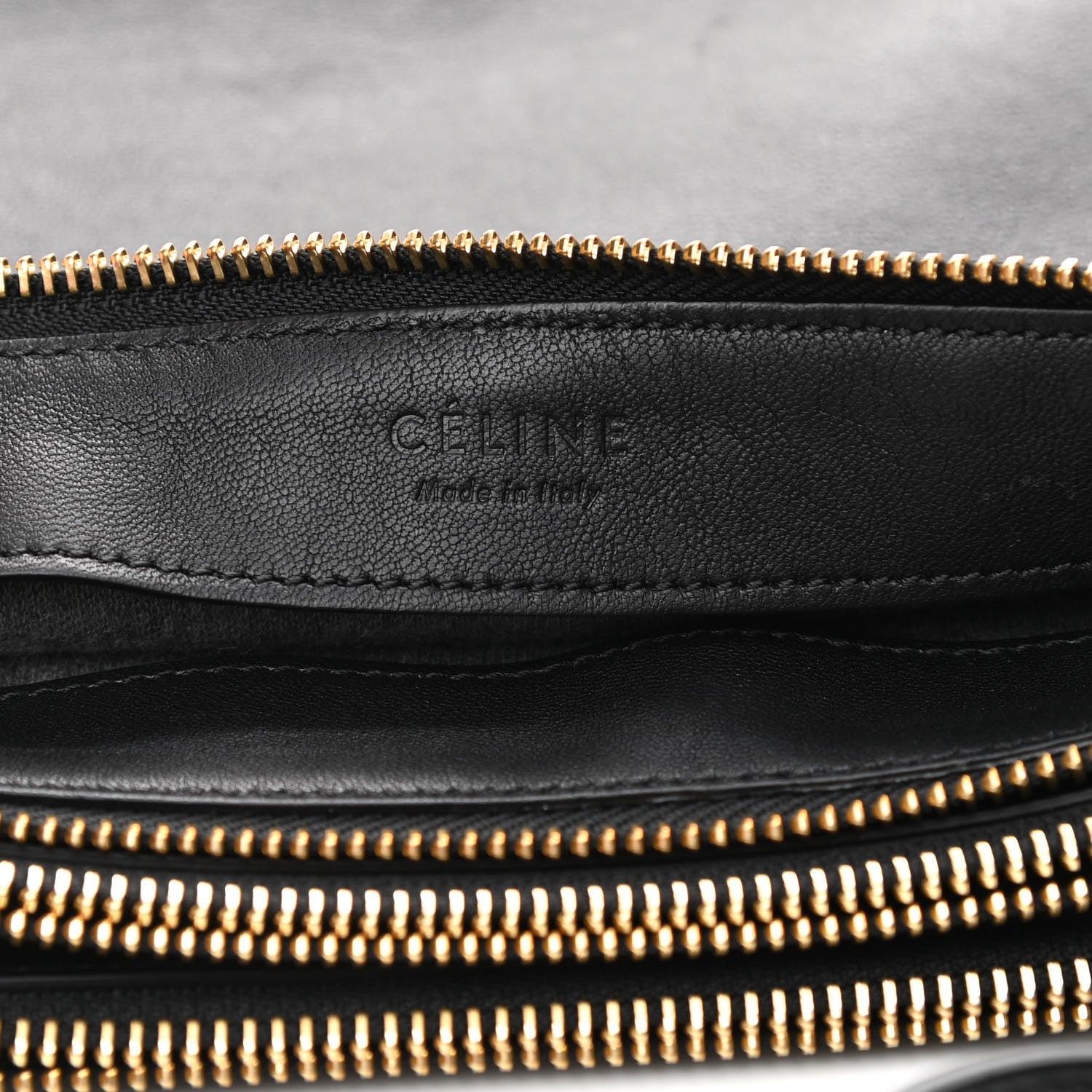 Celine Lambskin Large Trio Crossbody Bag Black 9 of 12