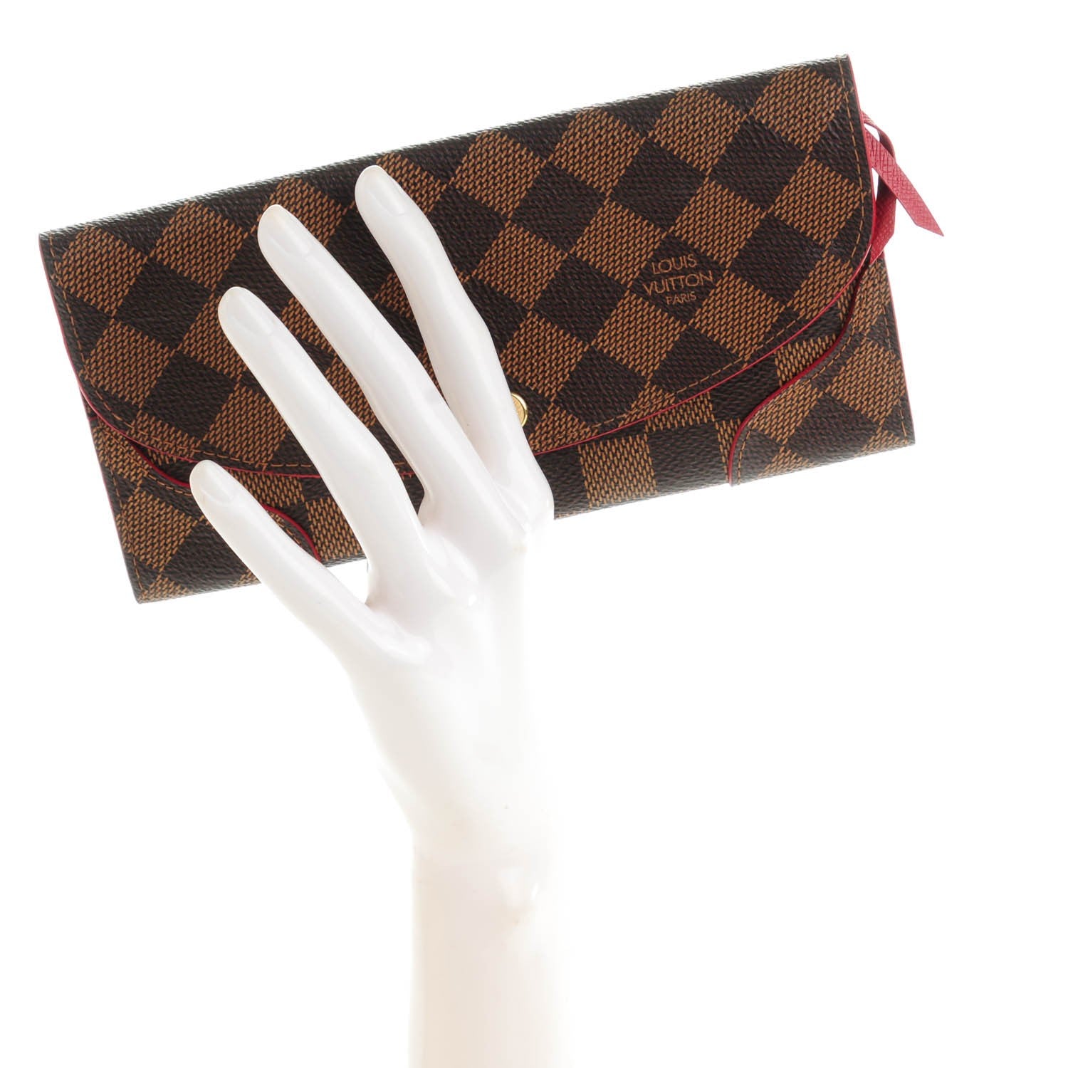 Louis Vuitton Damier Ebene Caissa Wallet Cherry 2 of 6