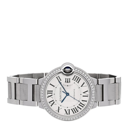 Cartier Stainless Steel Diamond Bezel 36mm Ballon Bleu De Cartier Automatic Watch 2 of 5