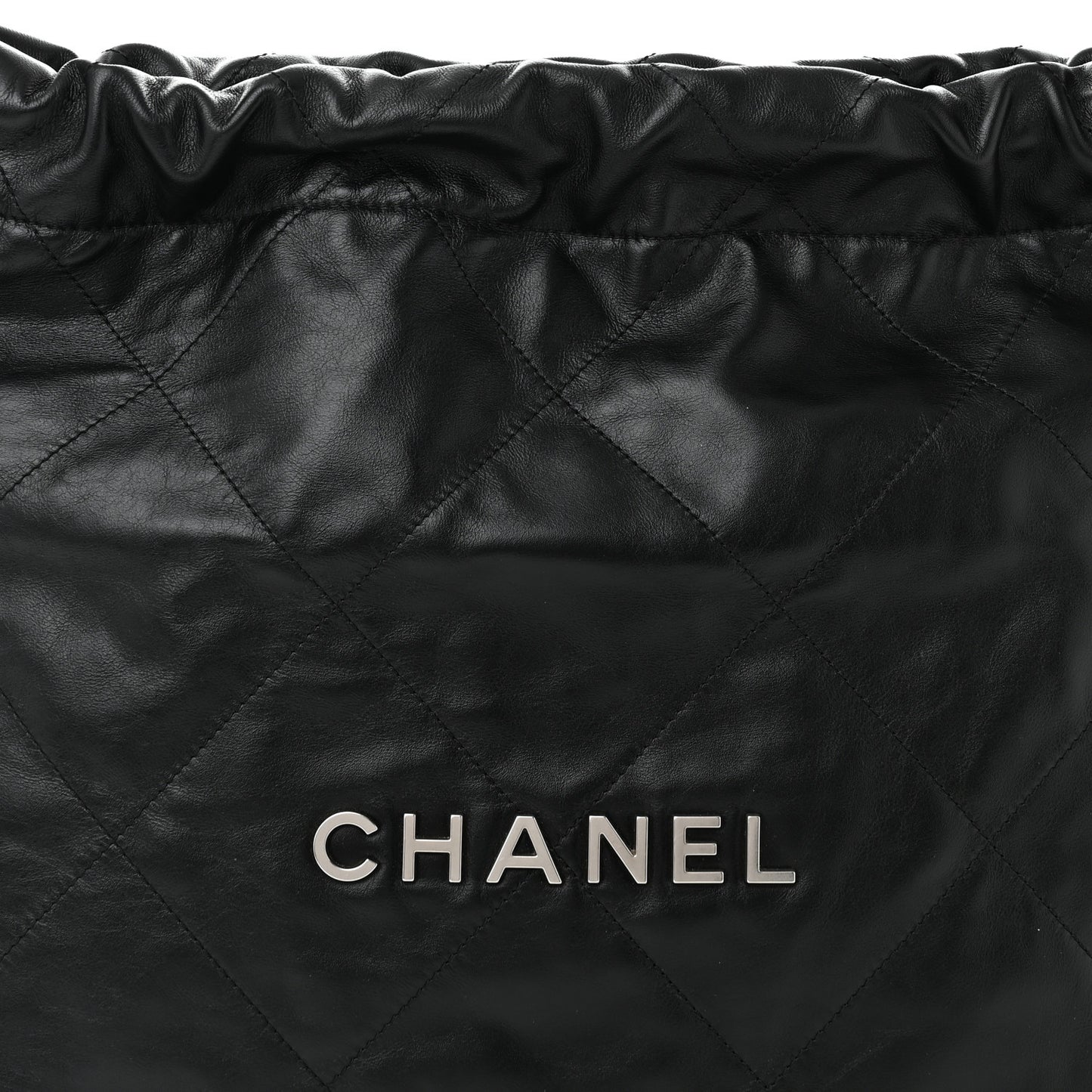 Shiny Calfskin Quilted Small Chanel 22 Black
