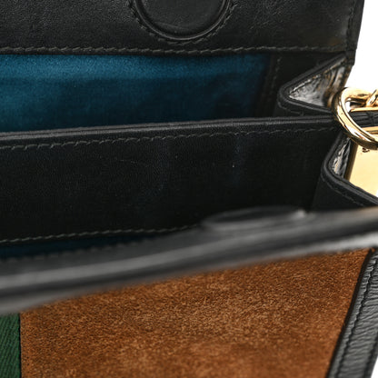 Gucci Suede Patent Web Small Ophidia Chain Shoulder Bag Nocciola Black 12 of 14