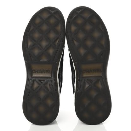 Chanel Velvet Calfskin Mixed Fibers CC Sneakers 41 Black 5 of 12