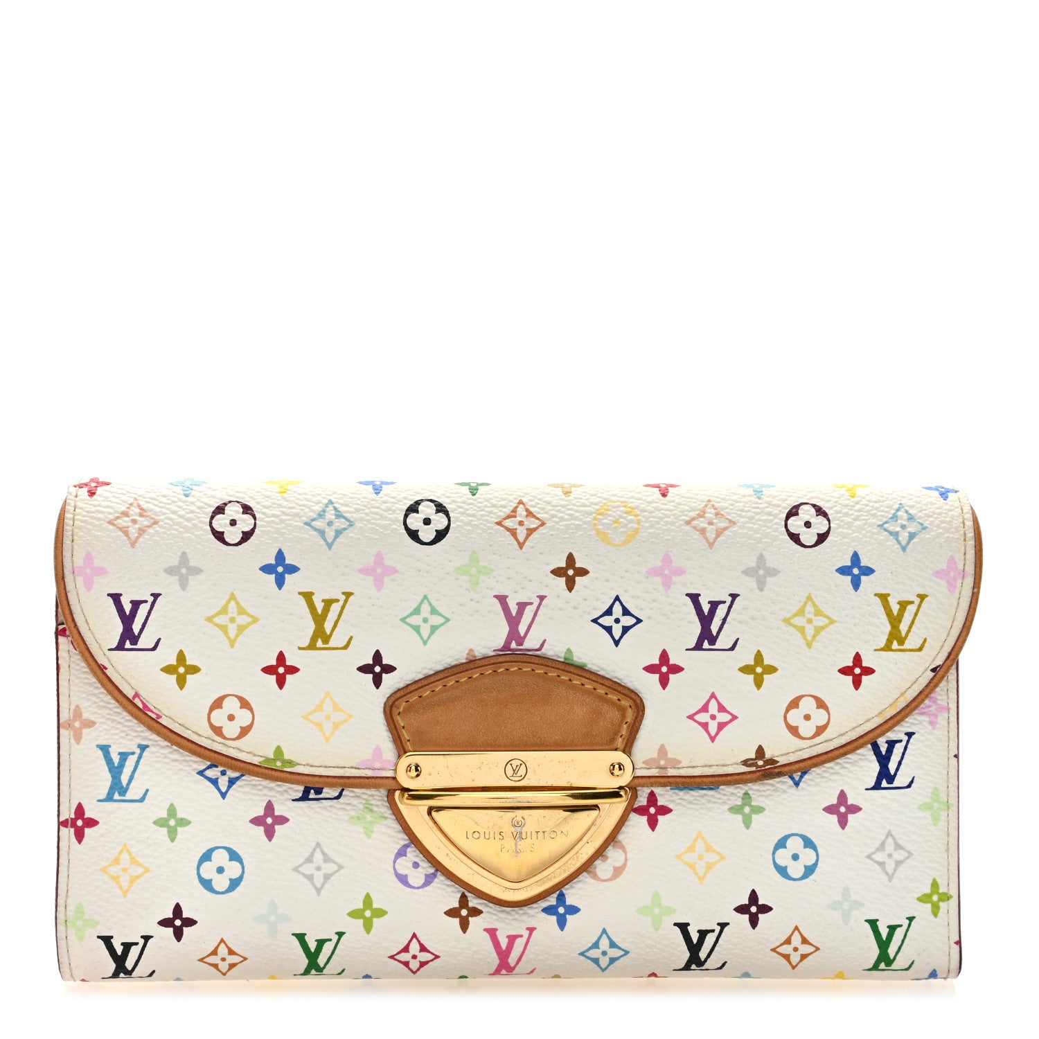 Louis Vuitton Monogram Multicolor Eugenie Wallet White Litchi 1 of 9